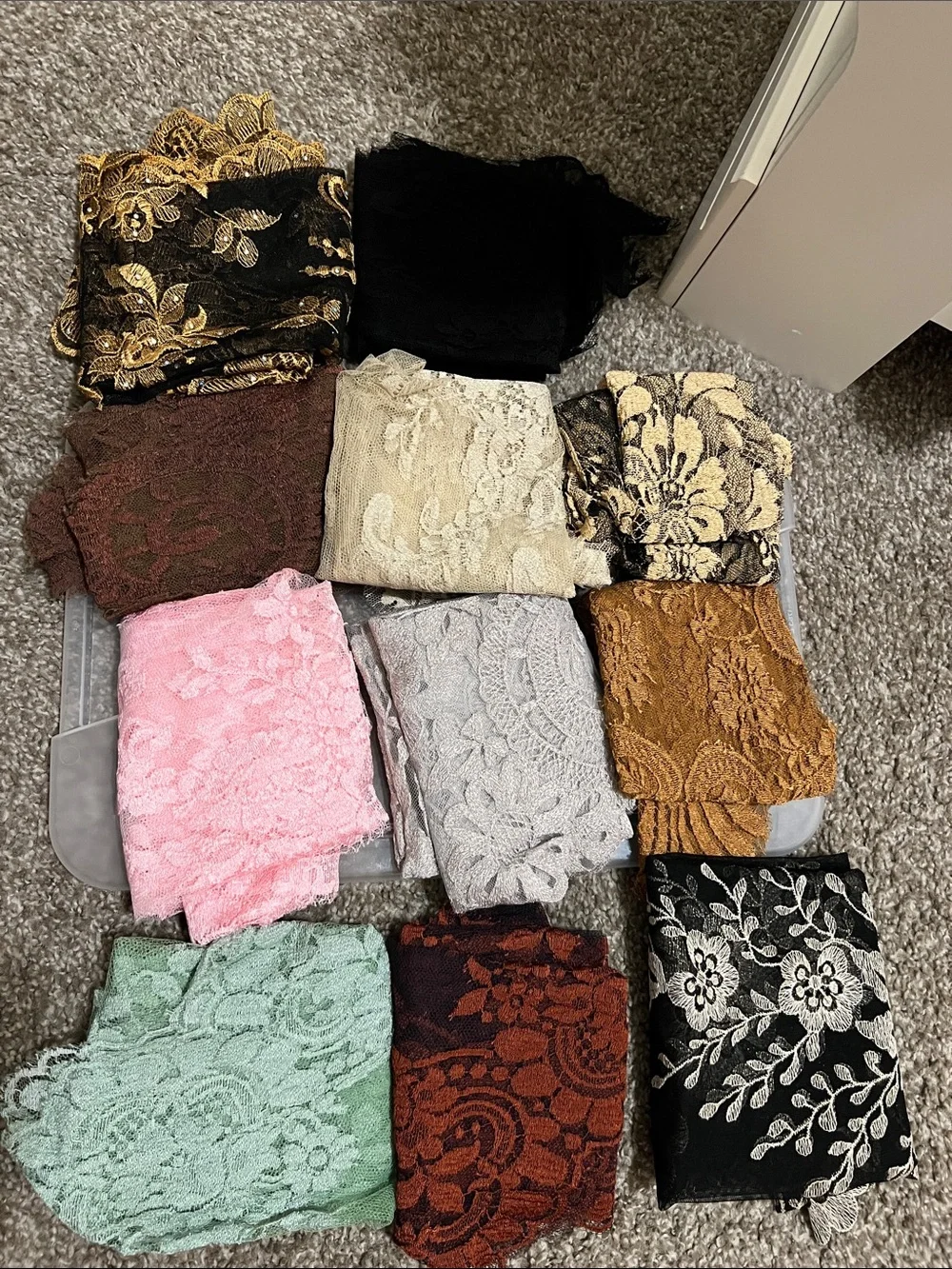 Assorted Lace Hair Wraps - Multi Color